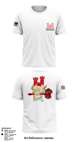 Old School Cotton Feel Shirt, 642nd Engineer Support Company642ND Engineer Support Company, Army, Teamtime, Team time, sublimation, custom sports apparel, team uniforms, spirit wear, spiritwear, sports uniforms, custom shirts, team store, custom team store, fundraiser sports, apparel fundraiser