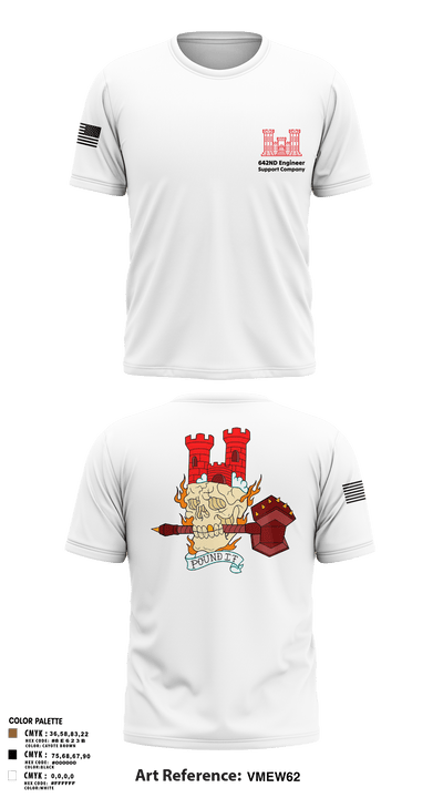 642nd Engineer Support Company 94077997 Old School Cotton Feel Shirt - 2