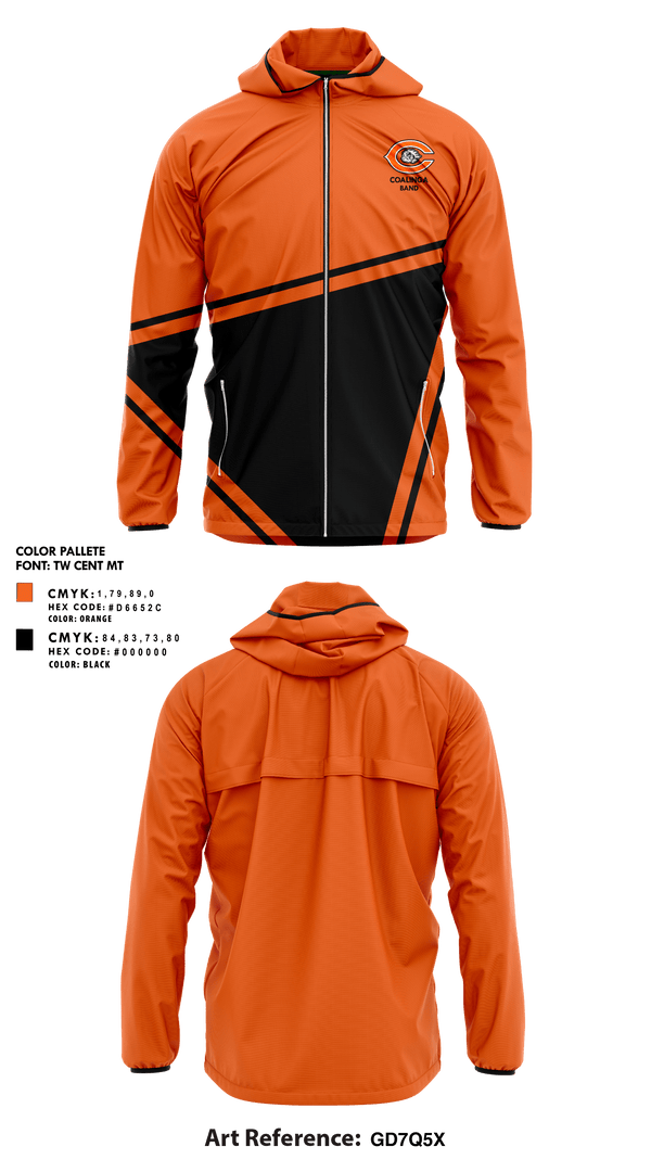 Windbreaker, Coalinga High School Band, Spirit Store, Teamtime, Team time, sublimation, custom sports apparel, team uniforms, spirit wear, spiritwear, sports uniforms, custom shirts, team store, custom team store, fundraiser sports, apparel fundraiser