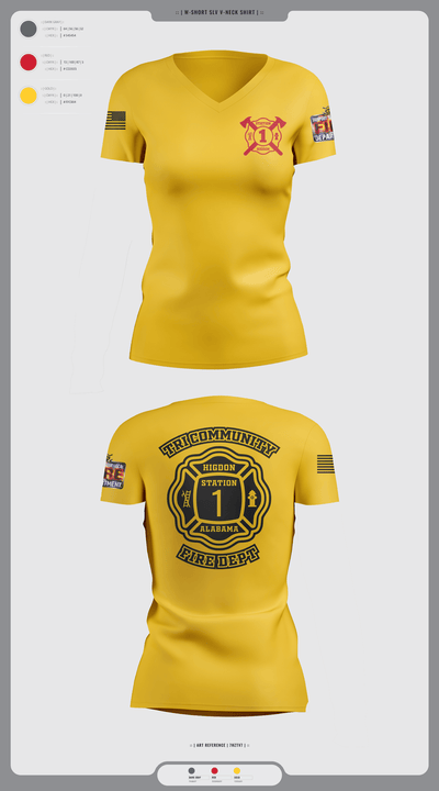 Tri-Community fire 52008799 Women's Short Sleeve V-neck Shirt - 3