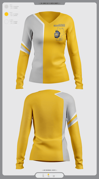 Womens Long Sleeve Vneck Shirt 1, Wiesbaden warriors, Wrestling, Teamtime, Team time, sublimation, custom sports apparel, team uniforms, spirit wear, spiritwear, sports uniforms, custom shirts, team store, custom team store, fundraiser sports, apparel fundraiser