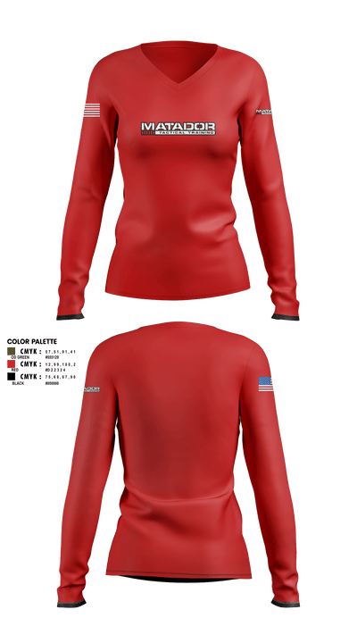 undefined Women's Long Sleeve V-neck Shirt - 6
