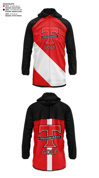 Windbreaker, Tillamook High School Golf, Golf, Teamtime, Team time, sublimation, custom sports apparel, team uniforms, spirit wear, spiritwear, sports uniforms, custom shirts, team store, custom team store, fundraiser sports, apparel fundraiser