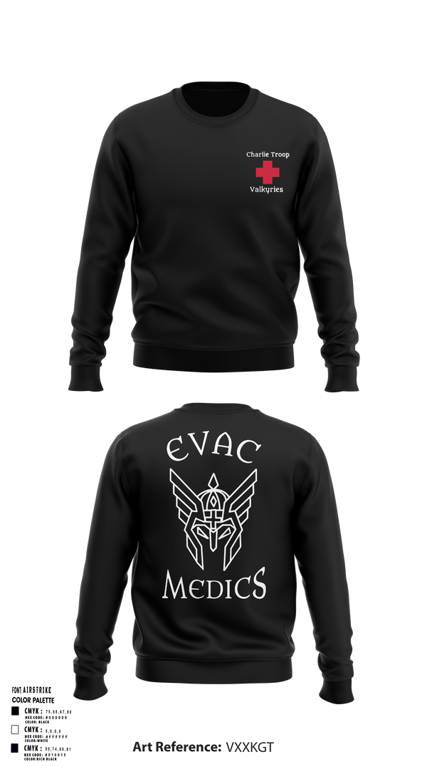Crew Neck Sweatshirt, Evac PLT, RSS, 2CR, , Teamtime, Team time, sublimation, custom sports apparel, team uniforms, spirit wear, spiritwear, sports uniforms, custom shirts, team store, custom team store, fundraiser sports, apparel fundraiser