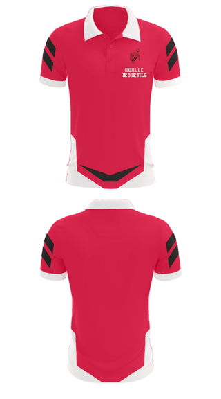 Short Sleeve Performance Polo, Coquille Red Devils, Softball, Teamtime, Team time, sublimation, custom sports apparel, team uniforms, spirit wear, spiritwear, sports uniforms, custom shirts, team store, custom team store, fundraiser sports, apparel fundraiser