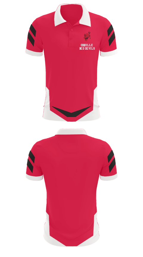 Short Sleeve Performance Polo, Coquille Red Devils, Softball, Teamtime, Team time, sublimation, custom sports apparel, team uniforms, spirit wear, spiritwear, sports uniforms, custom shirts, team store, custom team store, fundraiser sports, apparel fundraiser