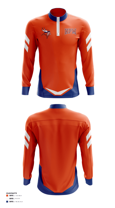 North Pontotoc Middle School Golf 53809374 Quarter Zip Jacket - 40