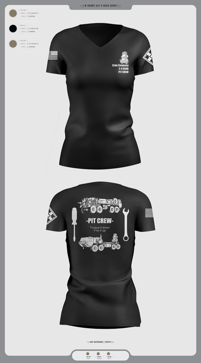 Mx Plt E. Co 2-4 GSAB 4580239 Women's Short Sleeve V-neck Shirt - 2