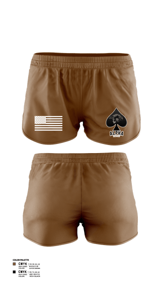 Womens Shorts, Connellsville Area Hugh School Junior ROTC, Army, Teamtime, Team time, sublimation, custom sports apparel, team uniforms, spirit wear, spiritwear, sports uniforms, custom shirts, team store, custom team store, fundraiser sports, apparel fundraiser
