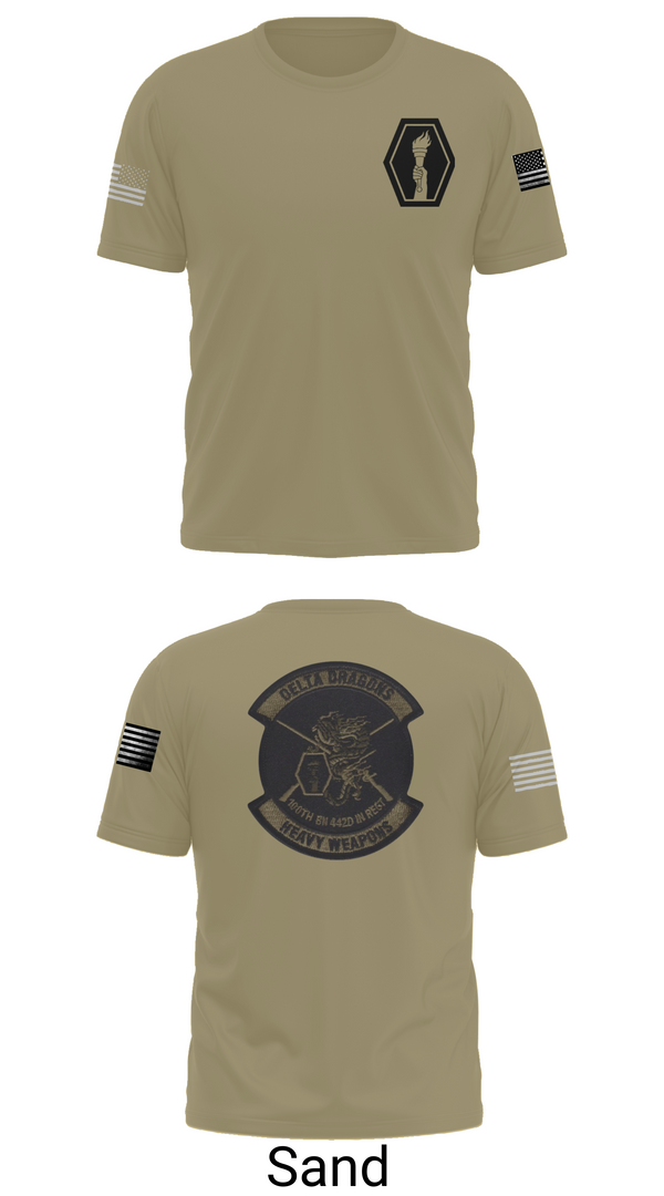 Short Sleeve Performance Shirt, 100th Battalion 442nd Infantry Delta dragons, Army, Teamtime, Team time, sublimation, custom sports apparel, team uniforms, spirit wear, spiritwear, sports uniforms, custom shirts, team store, custom team store, fundraiser sports, apparel fundraiser