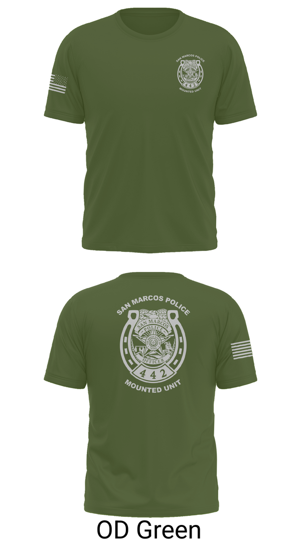 Old School Cotton Feel Shirt, San Marcos Police Mounted Unit, , Teamtime, Team time, sublimation, custom sports apparel, team uniforms, spirit wear, spiritwear, sports uniforms, custom shirts, team store, custom team store, fundraiser sports, apparel fundraiser