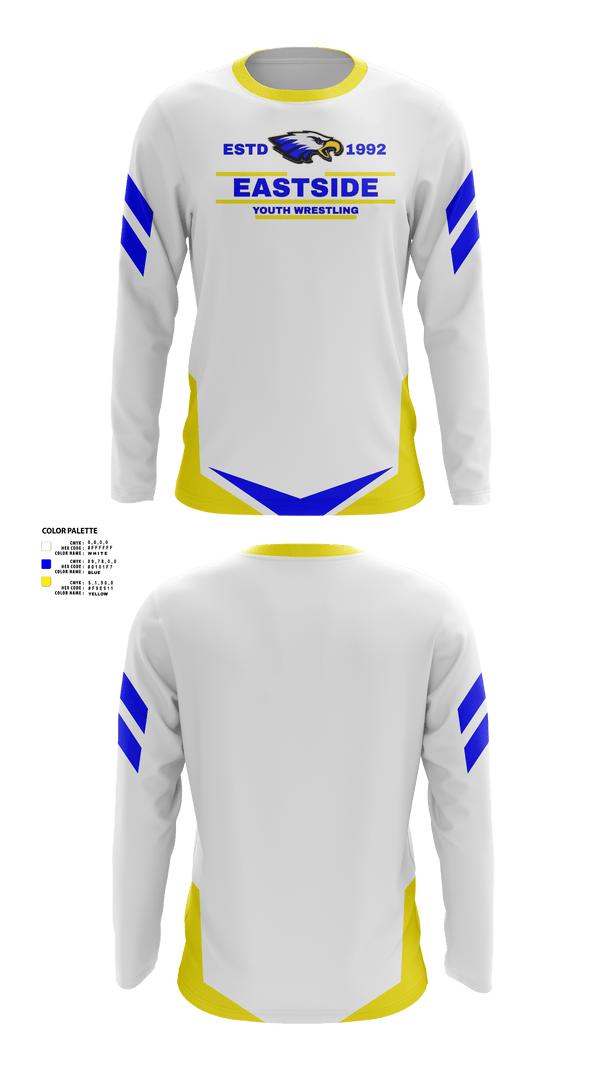 Long Sleeve Performance Shirt, Eastside Youth Wrestling, Wrestling, Teamtime, Team time, sublimation, custom sports apparel, team uniforms, spirit wear, spiritwear, sports uniforms, custom shirts, team store, custom team store, fundraiser sports, apparel fundraiser