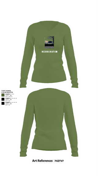 Women's Long Sleeve Vneck Shirt, Ned Rig nation, Baseball, Teamtime, Team time, sublimation, custom sports apparel, team uniforms, spirit wear, spiritwear, sports uniforms, custom shirts, team store, custom team store, fundraiser sports, apparel fundraiser
