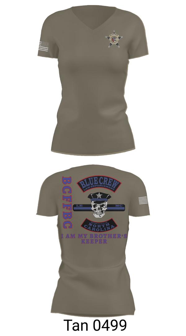 Womens Short Sleeve Vneck Shirt, Bluecrew law enforcement motorcycle club, , Teamtime, Team time, sublimation, custom sports apparel, team uniforms, spirit wear, spiritwear, sports uniforms, custom shirts, team store, custom team store, fundraiser sports, apparel fundraiser
