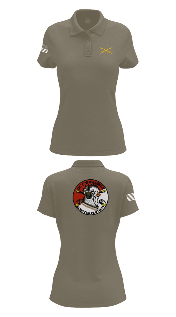 Womens Short Sleeve Performance Polo, , Army, Teamtime, Team time, sublimation, custom sports apparel, team uniforms, spirit wear, spiritwear, sports uniforms, custom shirts, team store, custom team store, fundraiser sports, apparel fundraiser