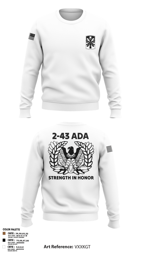 Crew Neck Sweatshirt, 2/43 ADA, Army, Teamtime, Team time, sublimation, custom sports apparel, team uniforms, spirit wear, spiritwear, sports uniforms, custom shirts, team store, custom team store, fundraiser sports, apparel fundraiser