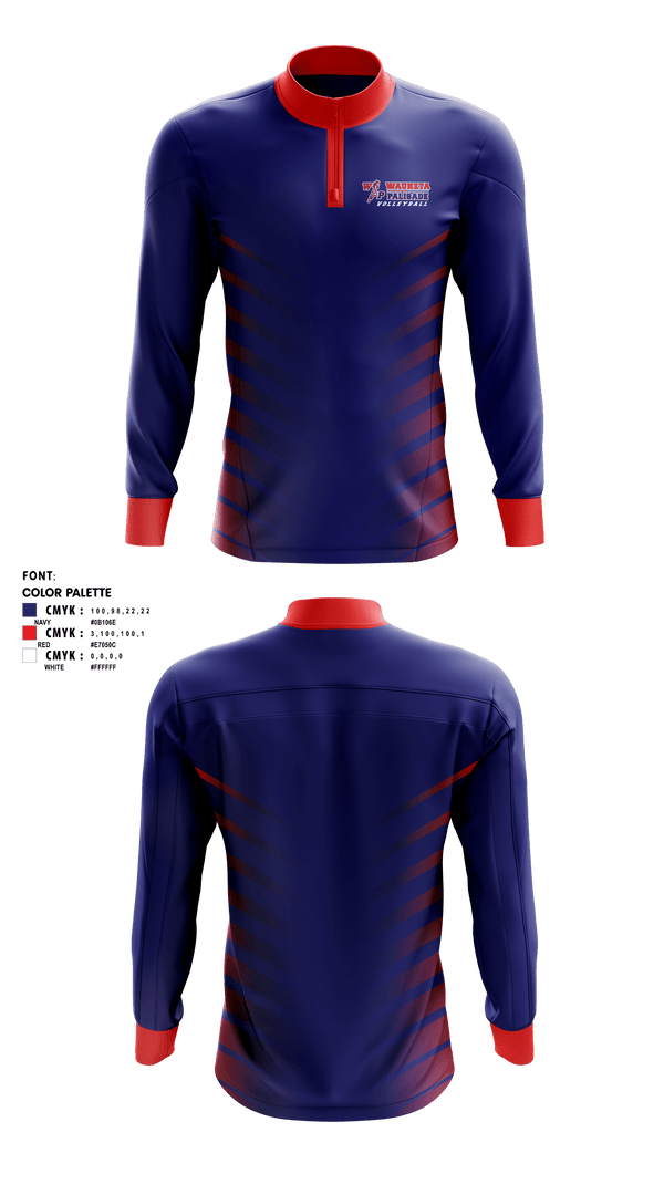 Quarter Zip Jacket, Wauneta-Palisade High School Volleyball, Women's Volleyball, Teamtime, Team time, sublimation, custom sports apparel, team uniforms, spirit wear, spiritwear, sports uniforms, custom shirts, team store, custom team store, fundraiser sports, apparel fundraiser