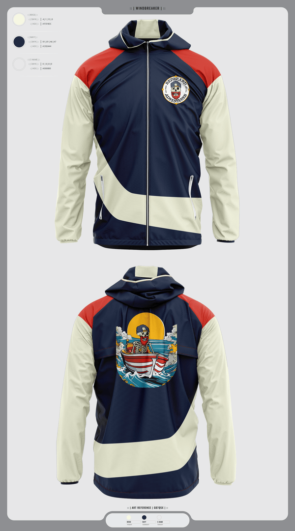 Windbreaker, Red beard Adventures, , Teamtime, Team time, sublimation, custom sports apparel, team uniforms, spirit wear, spiritwear, sports uniforms, custom shirts, team store, custom team store, fundraiser sports, apparel fundraiser