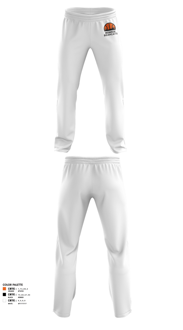 Sweatpants, Monroe High School Basketball, Women's Basketball, Teamtime, Team time, sublimation, custom sports apparel, team uniforms, spirit wear, spiritwear, sports uniforms, custom shirts, team store, custom team store, fundraiser sports, apparel fundraiser