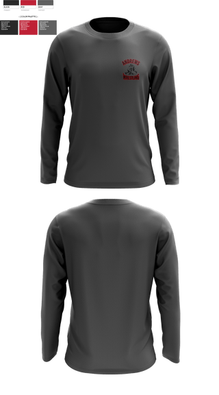 Long Sleeve Rash Guard Shirt, Andrews Wildcats, Wrestling, Teamtime, Team time, sublimation, custom sports apparel, team uniforms, spirit wear, spiritwear, sports uniforms, custom shirts, team store, custom team store, fundraiser sports, apparel fundraiser