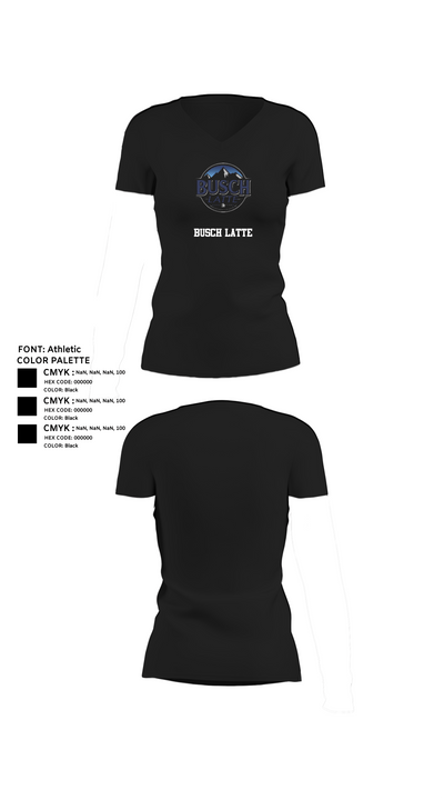 Busch Latte 70590325 Women's Short Sleeve V-neck Shirt - 24