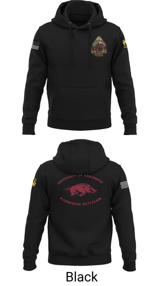 Hoodie, University of Arkansas Army ROTC - Razorback Battalion, Army, Teamtime, Team time, sublimation, custom sports apparel, team uniforms, spirit wear, spiritwear, sports uniforms, custom shirts, team store, custom team store, fundraiser sports, apparel fundraiser