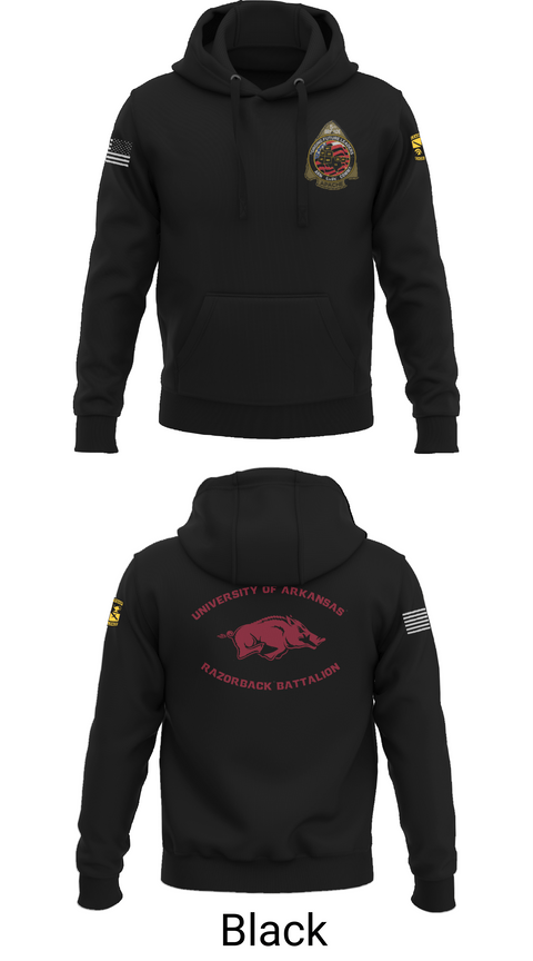 Hoodie, University of Arkansas Army ROTC - Razorback Battalion, Army, Teamtime, Team time, sublimation, custom sports apparel, team uniforms, spirit wear, spiritwear, sports uniforms, custom shirts, team store, custom team store, fundraiser sports, apparel fundraiser
