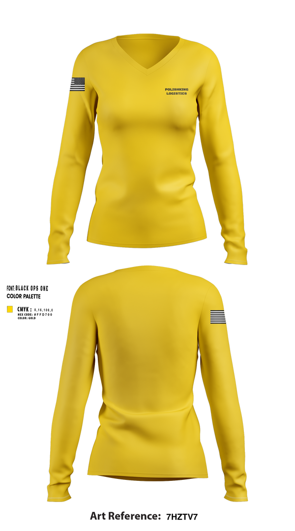 Womens Long Sleeve Vneck Shirt, Polishkinglogistics, , Teamtime, Team time, sublimation, custom sports apparel, team uniforms, spirit wear, spiritwear, sports uniforms, custom shirts, team store, custom team store, fundraiser sports, apparel fundraiser