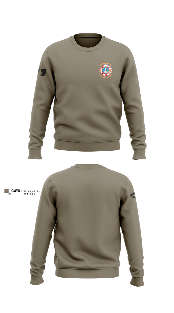 Crew Neck Sweatshirt, Winchester Bay Fire and Rescue, Fire Department, Teamtime, Team time, sublimation, custom sports apparel, team uniforms, spirit wear, spiritwear, sports uniforms, custom shirts, team store, custom team store, fundraiser sports, apparel fundraiser