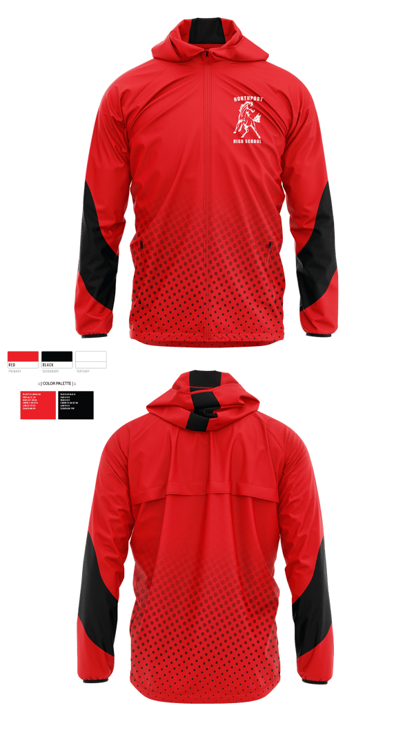 Windbreaker, Northport High School, Spirit Store, Teamtime, Team time, sublimation, custom sports apparel, team uniforms, spirit wear, spiritwear, sports uniforms, custom shirts, team store, custom team store, fundraiser sports, apparel fundraiser