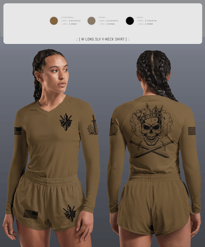 Forge 66606532 Women's Long Sleeve V-neck Shirt -1 4