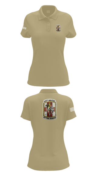 Womens Short Sleeve Performance Polo, 43rd Medical Detachment, , Teamtime, Team time, sublimation, custom sports apparel, team uniforms, spirit wear, spiritwear, sports uniforms, custom shirts, team store, custom team store, fundraiser sports, apparel fundraiser