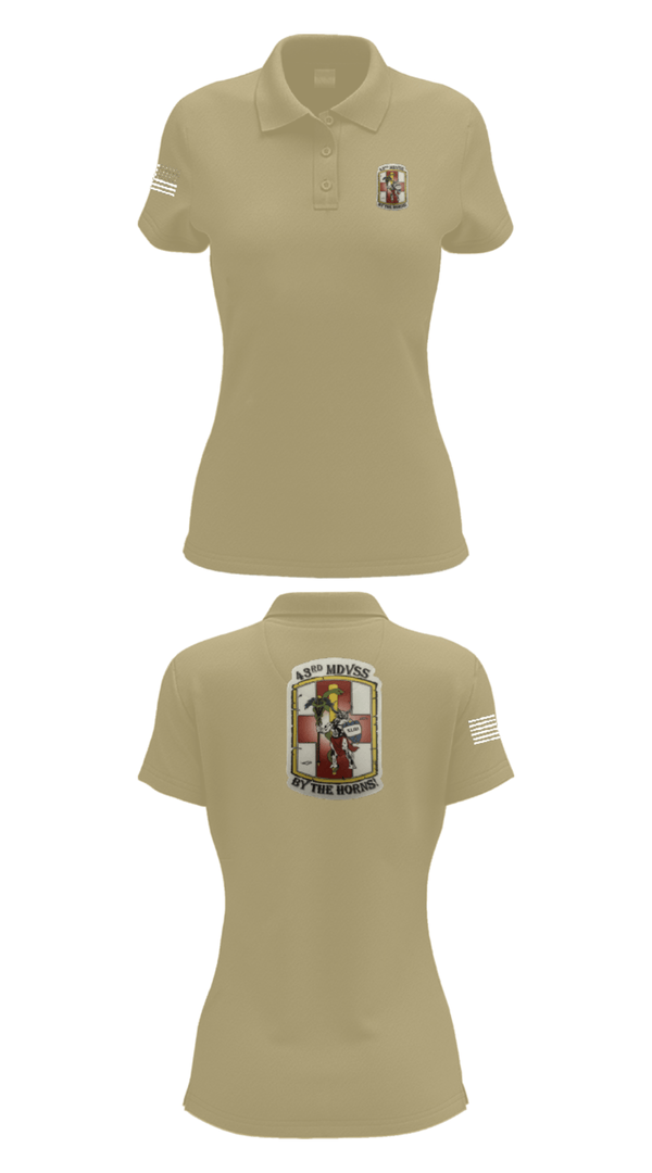 Womens Short Sleeve Performance Polo, 43rd Medical Detachment, , Teamtime, Team time, sublimation, custom sports apparel, team uniforms, spirit wear, spiritwear, sports uniforms, custom shirts, team store, custom team store, fundraiser sports, apparel fundraiser