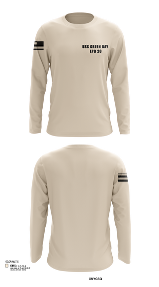 Long Sleeve Performance Shirt, USS GREEN BAY LPD 20, Navy, Teamtime, Team time, sublimation, custom sports apparel, team uniforms, spirit wear, spiritwear, sports uniforms, custom shirts, team store, custom team store, fundraiser sports, apparel fundraiser