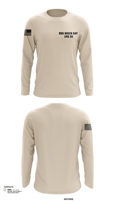 USS GREEN BAY LPD 20 4100581 Long Sleeve Performance Shirt 103