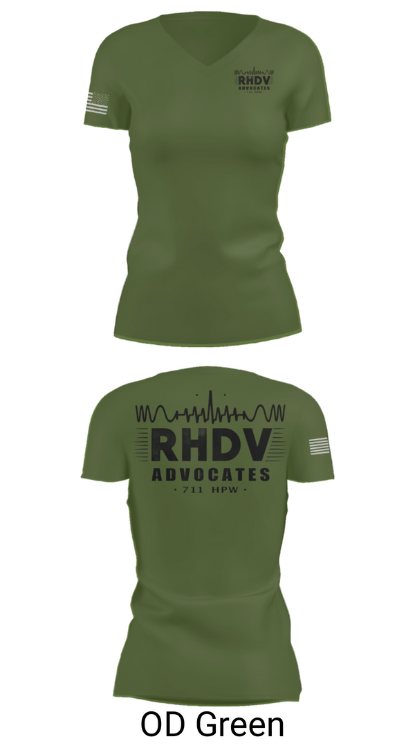Womens Short Sleeve Vneck Shirt, 711 HPW/RHDV, Army, Teamtime, Team time, sublimation, custom sports apparel, team uniforms, spirit wear, spiritwear, sports uniforms, custom shirts, team store, custom team store, fundraiser sports, apparel fundraiser