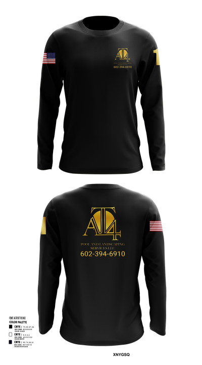 AT 4 pools and landscaping services llc 37065917 Long Sleeve Performance Shirt 102