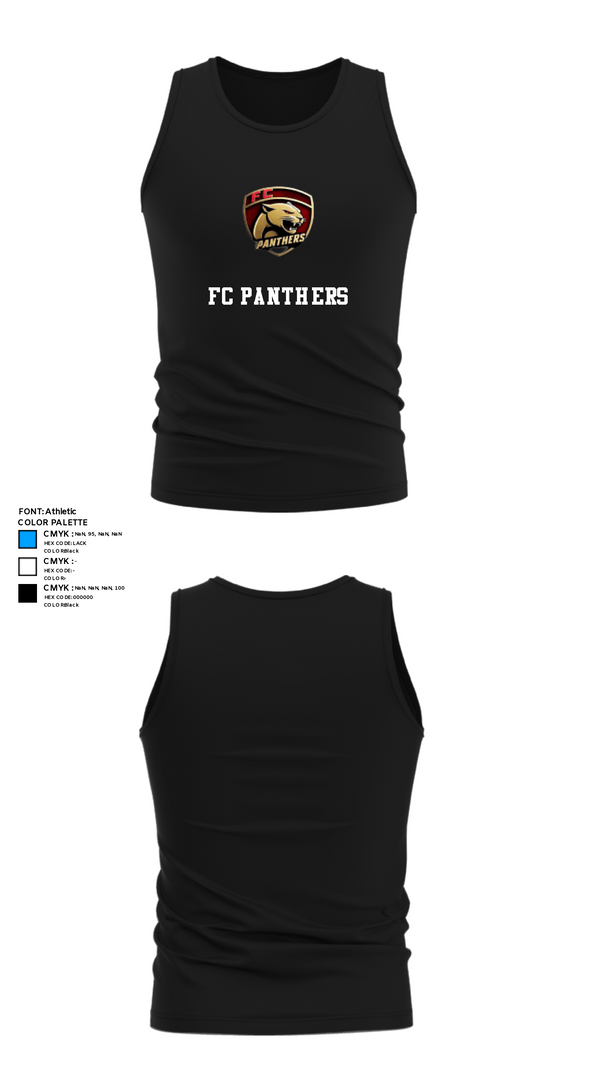 Tank Top, FC Panthers, Men's Soccer, Teamtime, Team time, sublimation, custom sports apparel, team uniforms, spirit wear, spiritwear, sports uniforms, custom shirts, team store, custom team store, fundraiser sports, apparel fundraiser