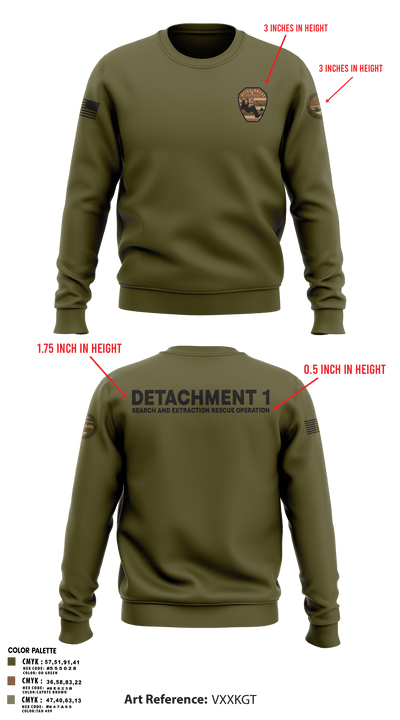 Detachment 1 27221981 Crew Neck Sweatshirt - 25