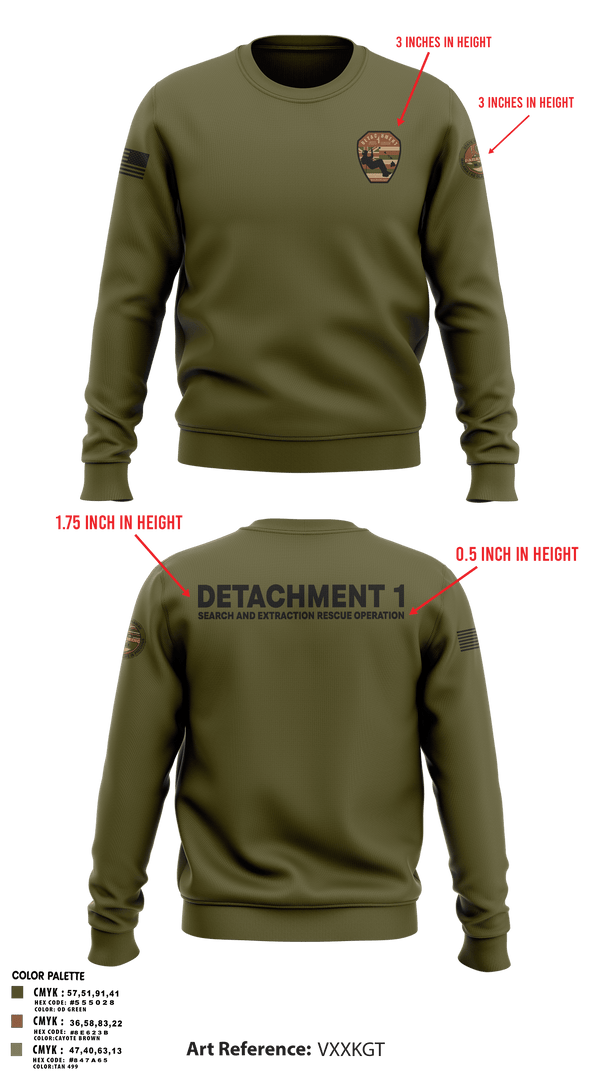 Crew Neck Sweatshirt, Detachment 1, Air Force, Teamtime, Team time, sublimation, custom sports apparel, team uniforms, spirit wear, spiritwear, sports uniforms, custom shirts, team store, custom team store, fundraiser sports, apparel fundraiser
