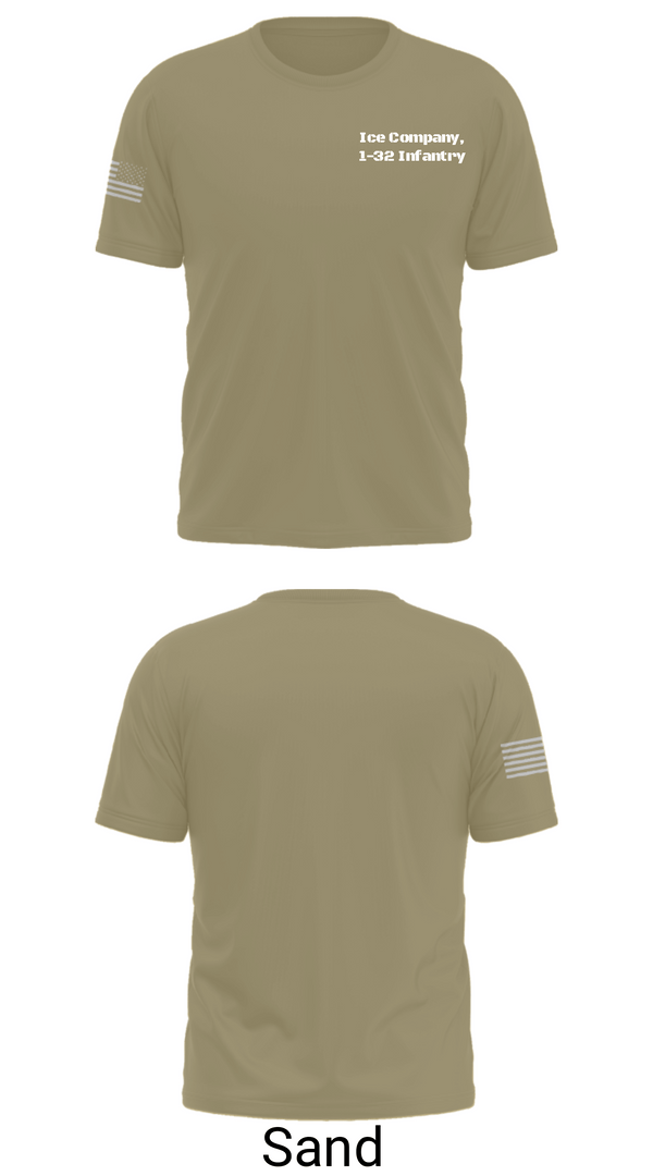Short Sleeve Performance Shirt, Ice Company, 1-32 Infantry, Army, Teamtime, Team time, sublimation, custom sports apparel, team uniforms, spirit wear, spiritwear, sports uniforms, custom shirts, team store, custom team store, fundraiser sports, apparel fundraiser