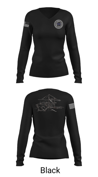 Womens Long Sleeve Vneck Shirt, Howland Hook Marine Terminal, , Teamtime, Team time, sublimation, custom sports apparel, team uniforms, spirit wear, spiritwear, sports uniforms, custom shirts, team store, custom team store, fundraiser sports, apparel fundraiser