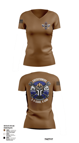 Womens Short Sleeve Vneck Shirt, E 2-4 GSAB, Army, Teamtime, Team time, sublimation, custom sports apparel, team uniforms, spirit wear, spiritwear, sports uniforms, custom shirts, team store, custom team store, fundraiser sports, apparel fundraiser
