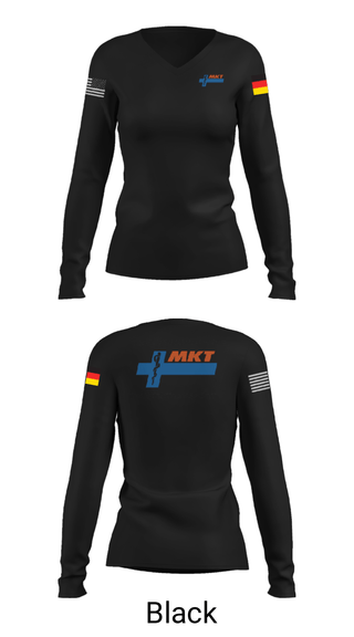 Women's Long Sleeve Vneck Shirt, MKT Ingolstadt, Fire Department, Teamtime, Team time, sublimation, custom sports apparel, team uniforms, spirit wear, spiritwear, sports uniforms, custom shirts, team store, custom team store, fundraiser sports, apparel fundraiser