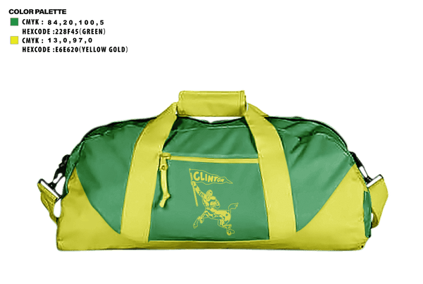 Duffle Bag, Clinton High School Golf, Golf, Teamtime, Team time, sublimation, custom sports apparel, team uniforms, spirit wear, spiritwear, sports uniforms, custom shirts, team store, custom team store, fundraiser sports, apparel fundraiser