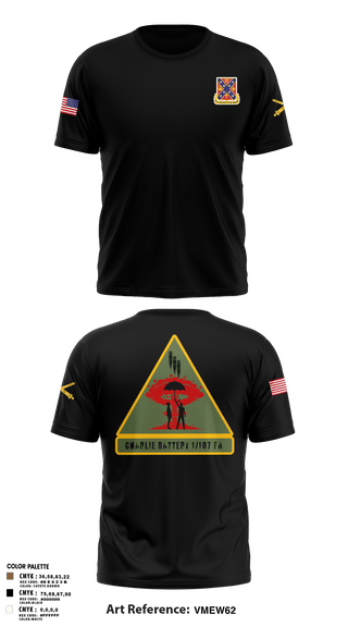 Old School Cotton Feel Shirt, C BTRY 1/107 FA, National Guard, Teamtime, Team time, sublimation, custom sports apparel, team uniforms, spirit wear, spiritwear, sports uniforms, custom shirts, team store, custom team store, fundraiser sports, apparel fundraiser