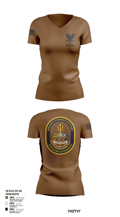 SCPOA 35279969 Women's Short Sleeve V-neck Shirt - 104