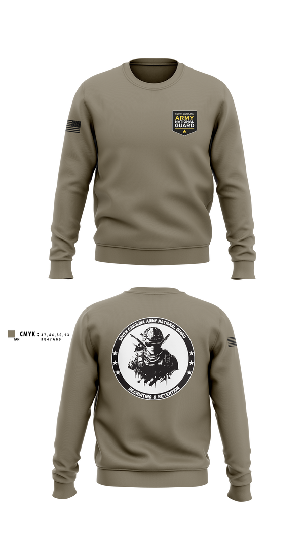 Crew Neck Sweatshirt, Recruiting & Retention, National Guard, Teamtime, Team time, sublimation, custom sports apparel, team uniforms, spirit wear, spiritwear, sports uniforms, custom shirts, team store, custom team store, fundraiser sports, apparel fundraiser