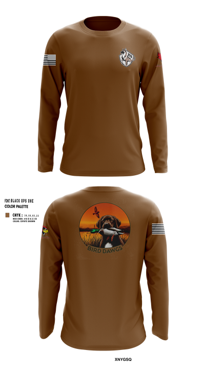 Bird dawgs Long Sleeve Performance Shirt 255