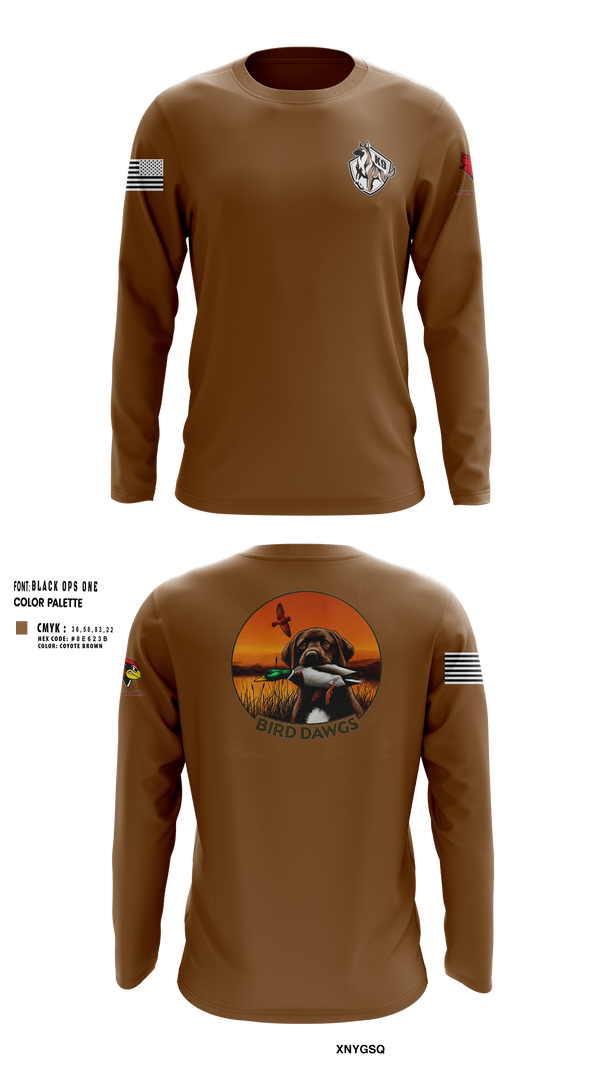 Long Sleeve Performance Shirt, Bird dawgs, Army, Teamtime, Team time, sublimation, custom sports apparel, team uniforms, spirit wear, spiritwear, sports uniforms, custom shirts, team store, custom team store, fundraiser sports, apparel fundraiser
